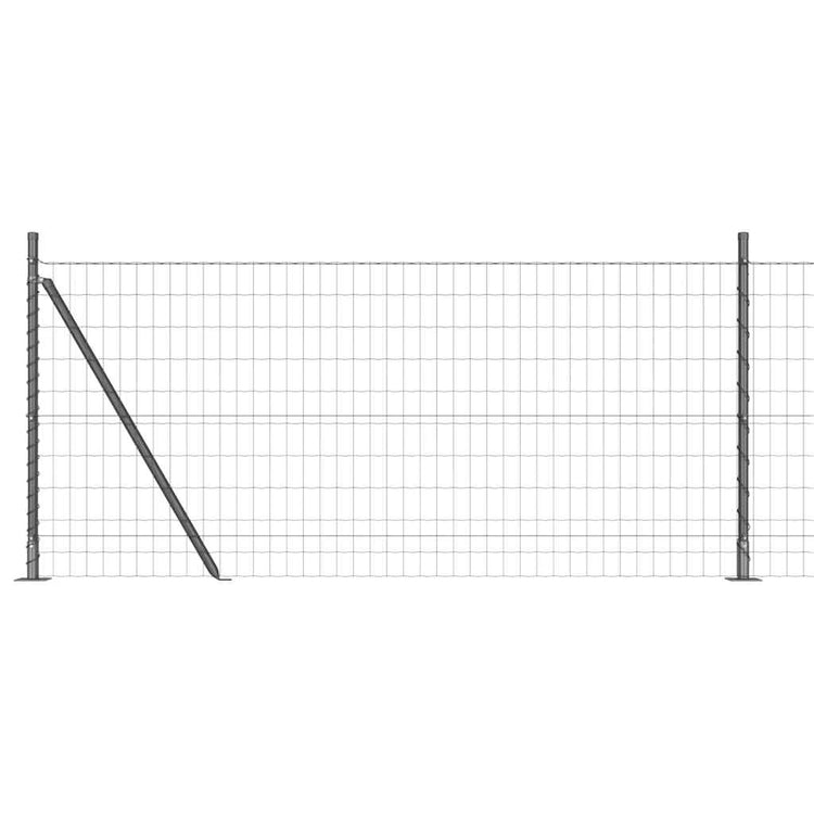 Vidaxl euro-hek met betonnen voetstuk 10 x 0,8 m pvc-coated staal mesh