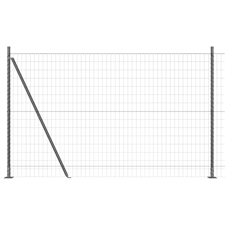 Vidaxl euro-hek met betonnen voetstuk 10 x 1,5 m pvc-coated staal mesh