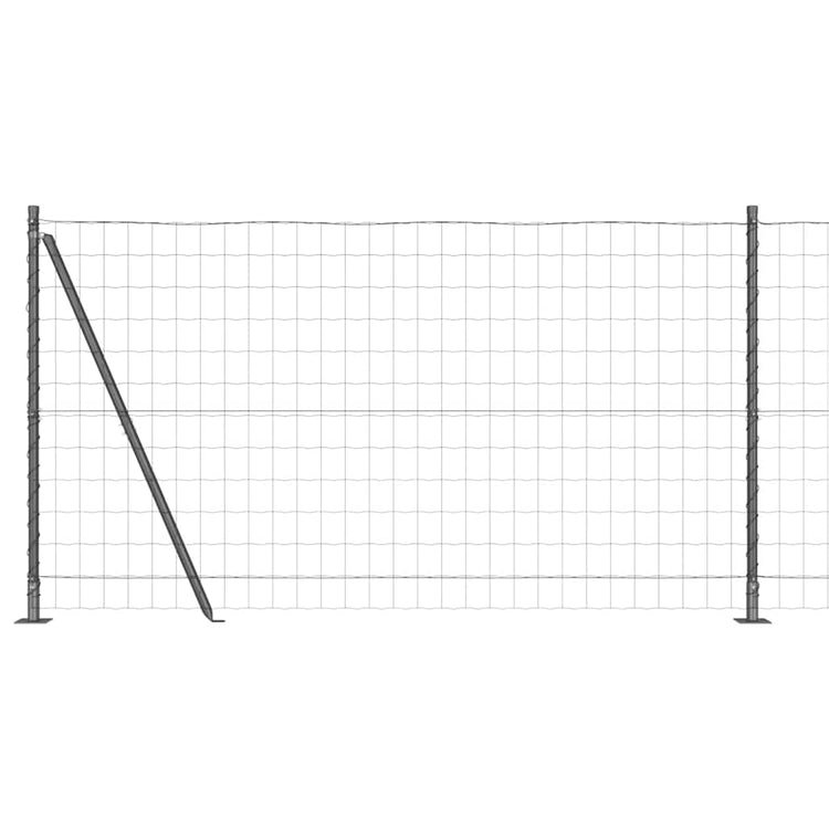 Vidaxl euro-hek met betonnen voetstuk 10 x 1,2 m pvc-coated staal mesh