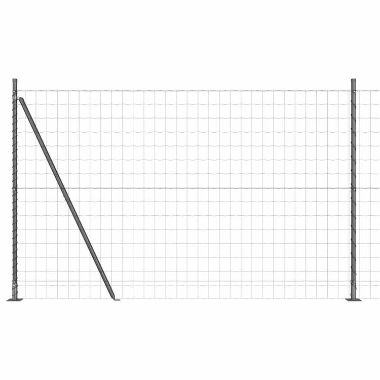 Vidaxl euro-hek met betonnen voetstuk 10 x 1,5 m pvc-coated staal mesh