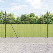 Vidaxl euro-hek met betonnen voetstuk 10 x 1,4 m pvc-coated staal mesh - afbeelding 1