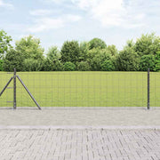 Vidaxl euro-hek met betonnen voetstuk 25 x 0,4 m pvc-coated staal mesh - afbeelding 1