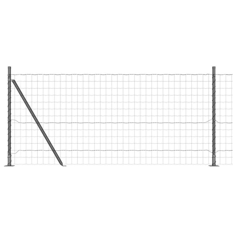 Vidaxl euro-hek met betonnen voetstuk 10 x 1 m pvc-coated staal grijs