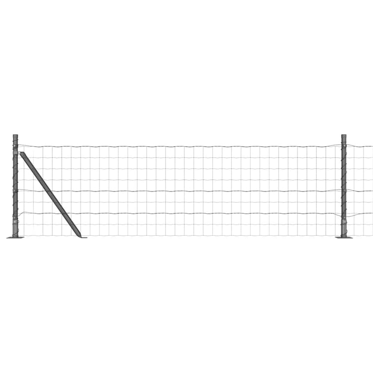 Vidaxl euro-hek met betonnen voetstuk 25 x 0,4 m pvc-coated staal mesh
