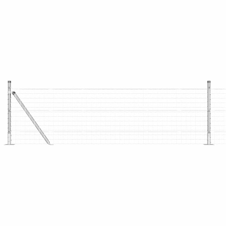 Vidaxl euro-hek met betonnen voetstuk 10 x 0,6 m gegalvaniseerd staal