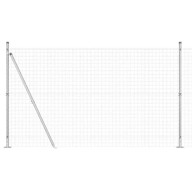 Vidaxl euro-hek met betonnen voetstuk 10 x 1,4 m gegalvaniseerd staal