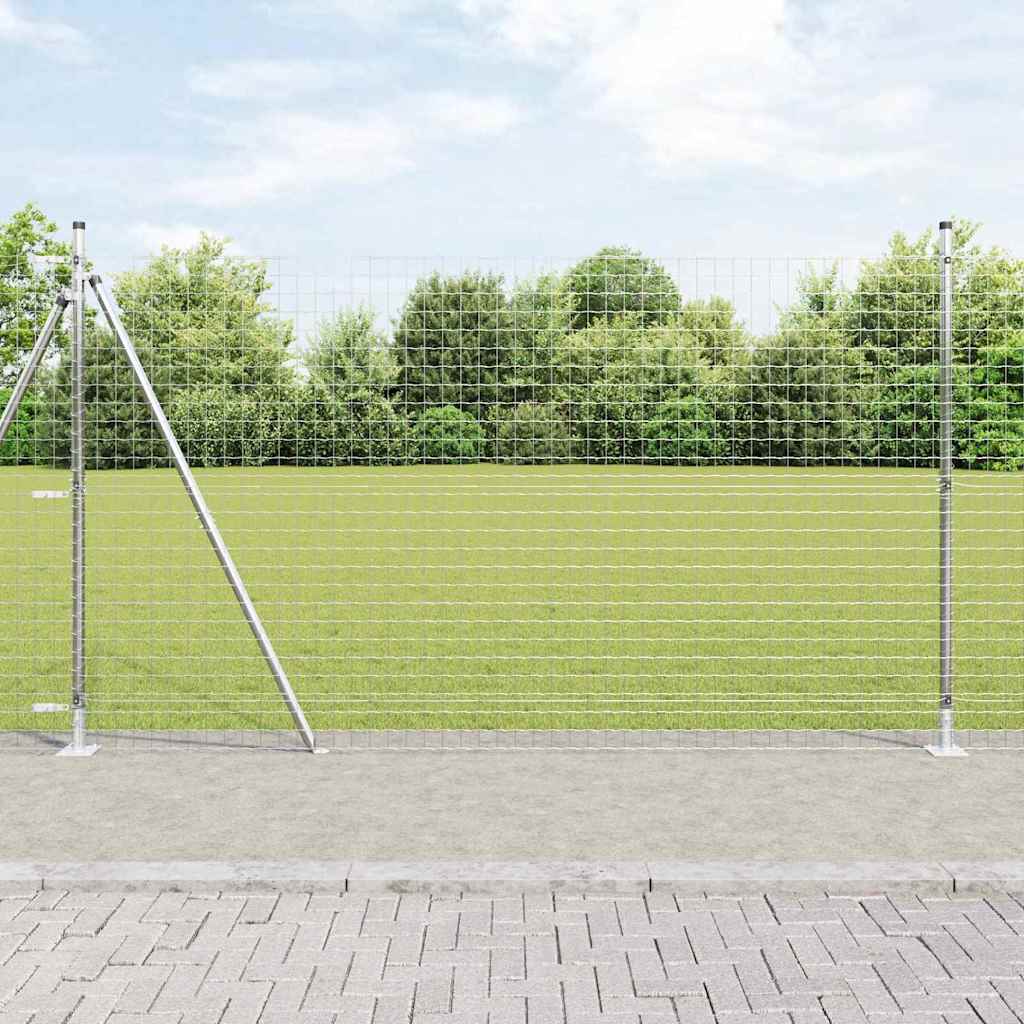 Vidaxl euro-hek met betonnen voetstuk 10 x 1,5 m gegalvaniseerd staal