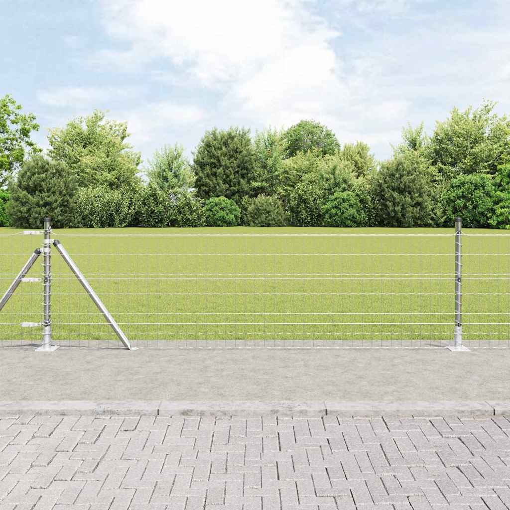 Vidaxl euro-hek met betonnen voetstuk 10 x 0,4 m gegalvaniseerd staal