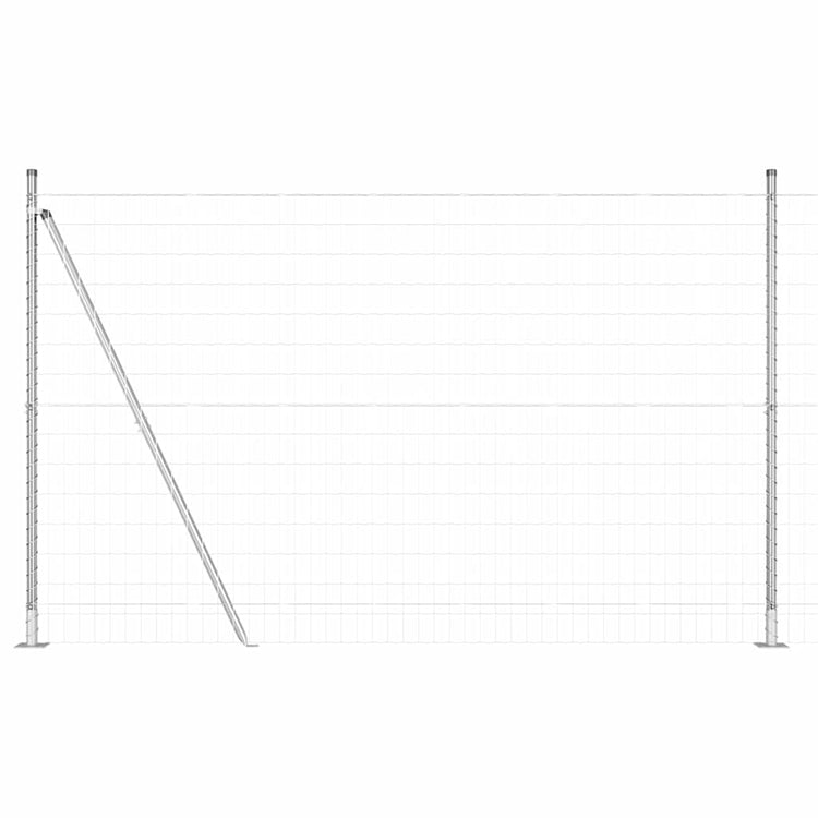 Vidaxl euro-hek met betonnen voetstuk 10 x 1,5 m gegalvaniseerd staal