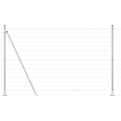 Vidaxl hek met paal zilver 1,4 x 10 m staal