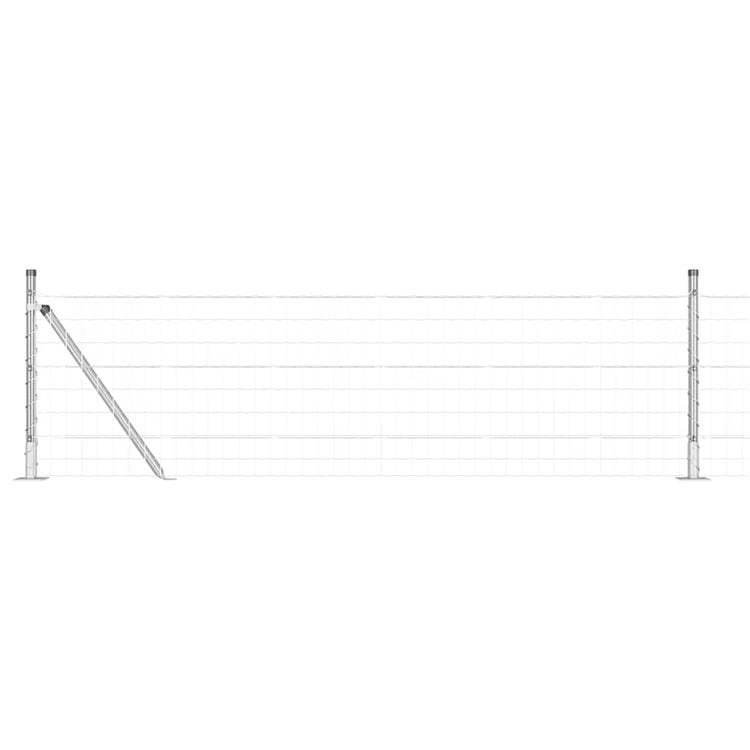 Vidaxl euro-hek met betonnen voetstuk 25 x 0,4 m gegalvaniseerd staal