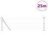 Vidaxl hek met paal zilver 0,6 x 25 m staal