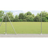 Vidaxl hek met paal zilver 1,5 x 10 m staal