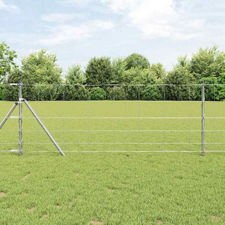 Vidaxl grond fix gelast draadhek 25 x 0,8 m gegalvaniseerd staal mesh
