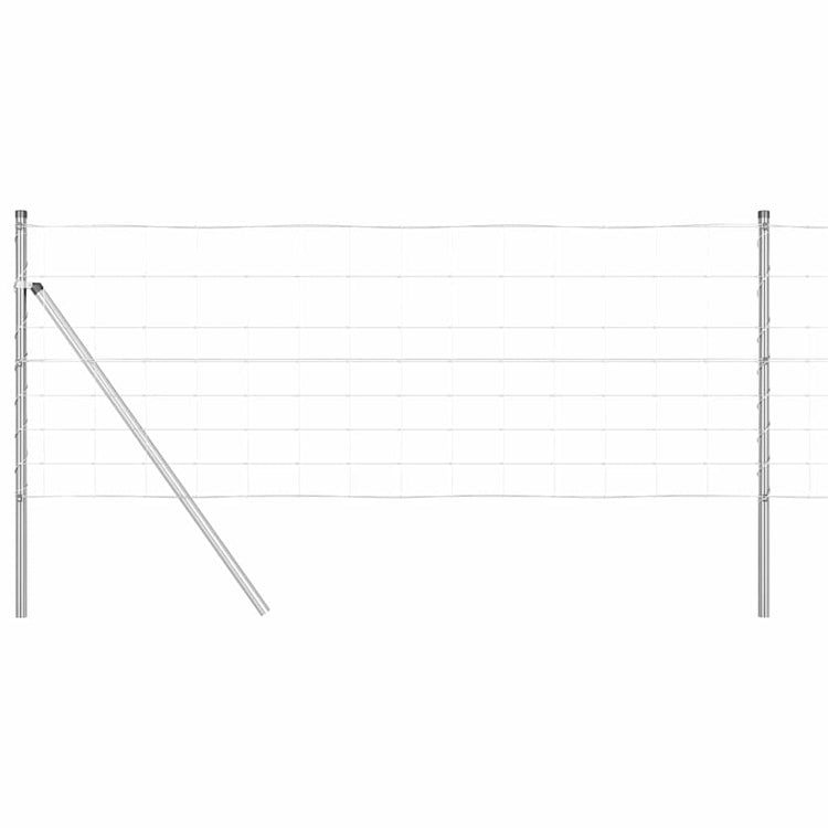 Vidaxl grond fix gelast draadhek 25 x 0,8 m gegalvaniseerd staal mesh