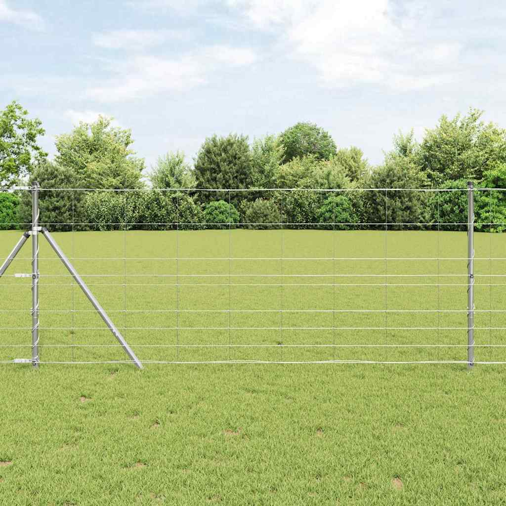 Vidaxl grond fix gelast draadhek 25 x 1 m gegalvaniseerd staal mesh