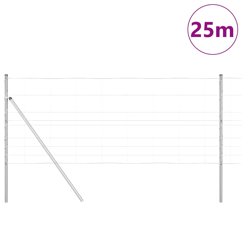 Vidaxl afrasteringspaal gegalvaniseerd 25 x 1 m staal