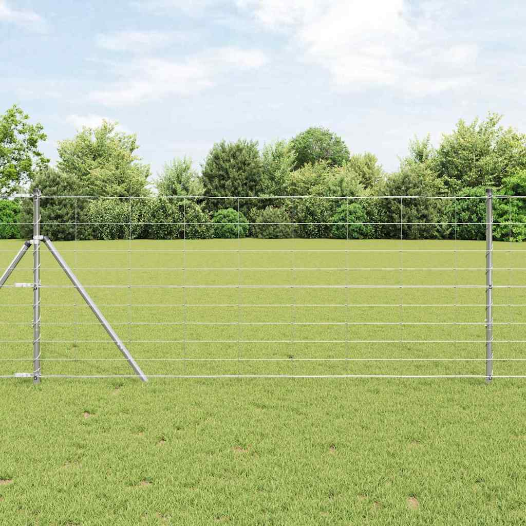 Vidaxl grond fix gelast draadhek 25 x 1 m gegalvaniseerd staal mesh