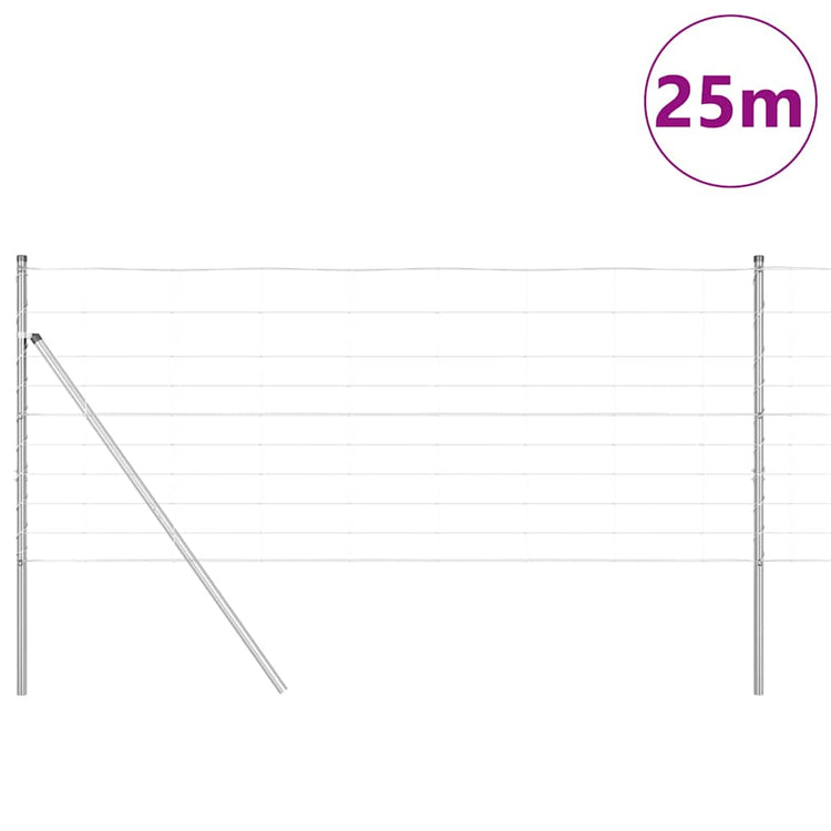 Vidaxl grond fix gelast draadhek 25 x 1 m gegalvaniseerd staal mesh
