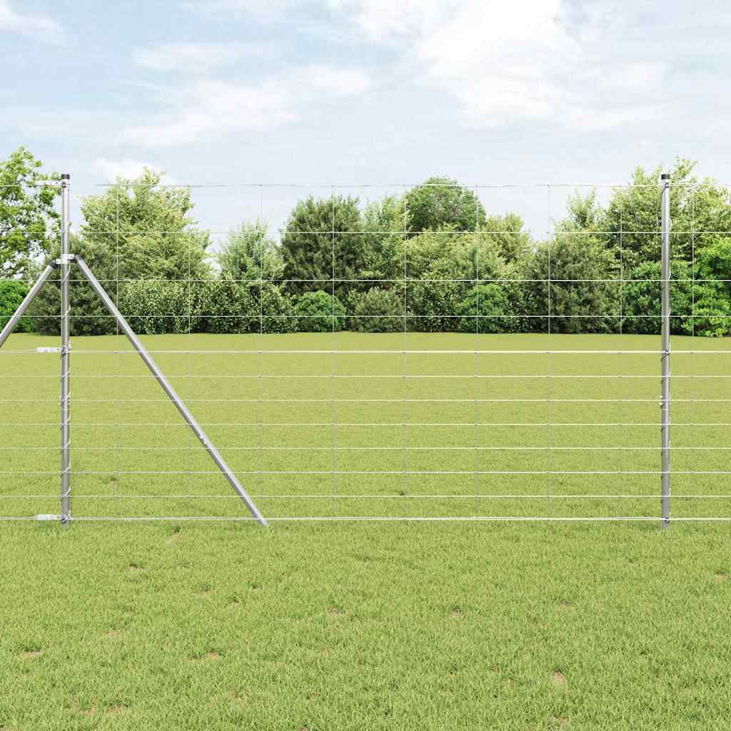 Vidaxl grond fix gelast draadhek 25 x 1,4 m gegalvaniseerd staal mesh
