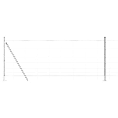 Vidaxl afrasteringspaal gegalvaniseerd 25 x 1 m staal