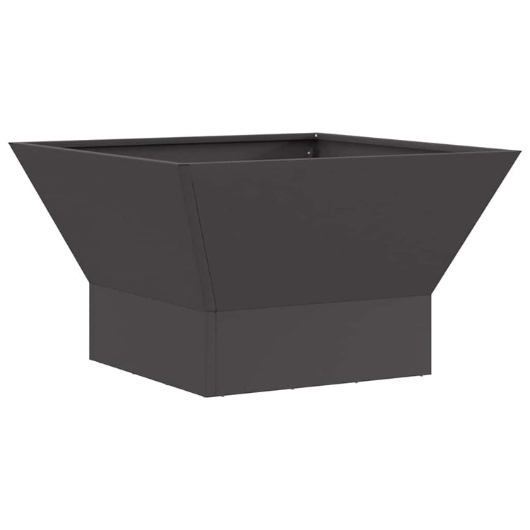 Vidaxl vuurkom zwart 60 x 60 x 35 cm weervast staal