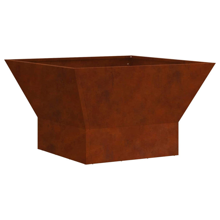Vidaxl vuurkom roestkleurig 60 x 60 x 35 cm weervast staal