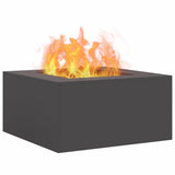 Vidaxl vuurkom zwart 80 x 80 x 40 cm weervast staal - afbeelding 3