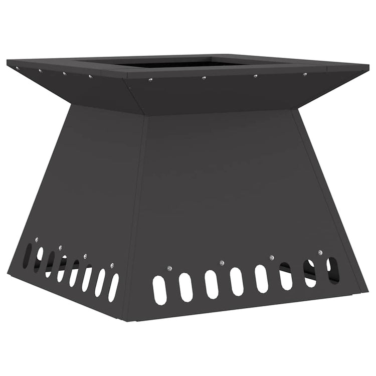 Vidaxl vuurkorf zwart 48 x 48 x 40 cm staal