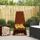 Vidaxl vuurkom roestig 60 x 35 x 100 cm weervast staal