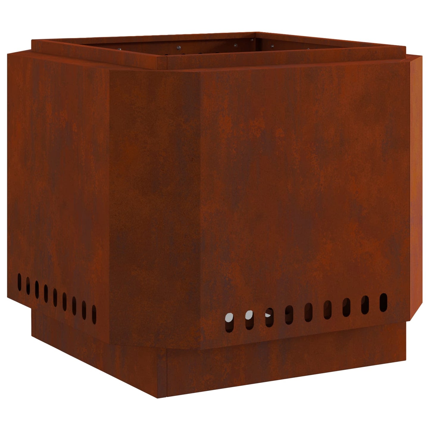 Vidaxl rookloze vuurschaal bruin 58 x 58 x 51 cm cortenstaal