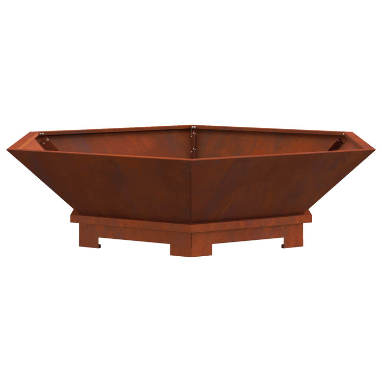 Vidaxl vuurkom roestkleurig 100 x 100 x 28 cm