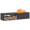 Vidaxl vuurkorf zwart 160 x 45 x 35 cm staal