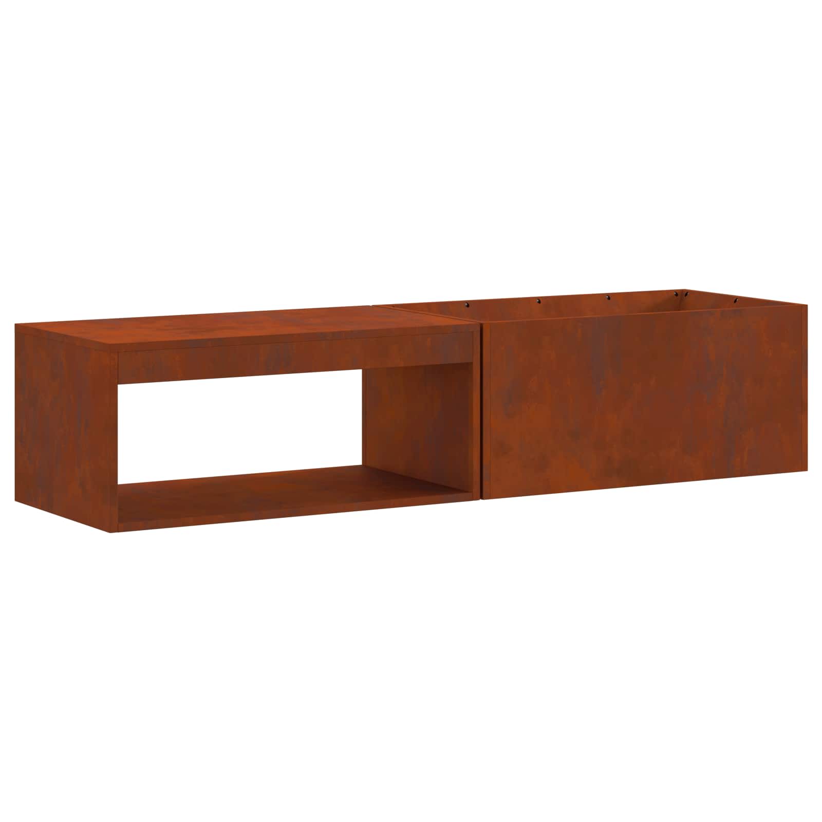 Vidaxl vuurkorf bruin 160 x 45 x 35 cm staal