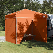 Vidaxl luifeltent 243 x 243 x 251 cm oranje stof - afbeelding 1