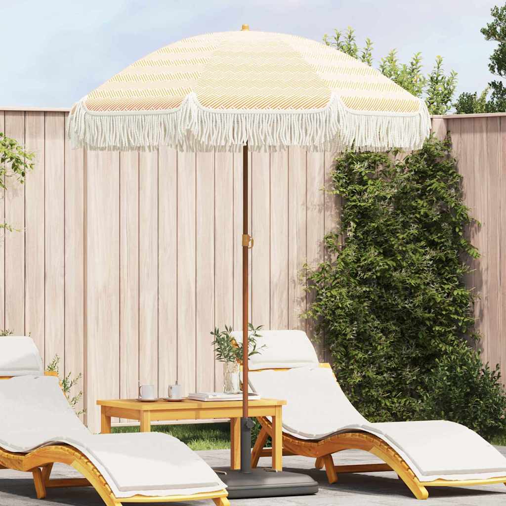 Vidaxl strandparasol 160 x 160 x 196 cm polyester en staal rond