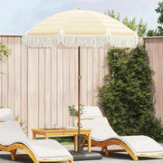 Vidaxl strandparasol 160 x 160 x 196 cm polyester en staal rond - afbeelding 1