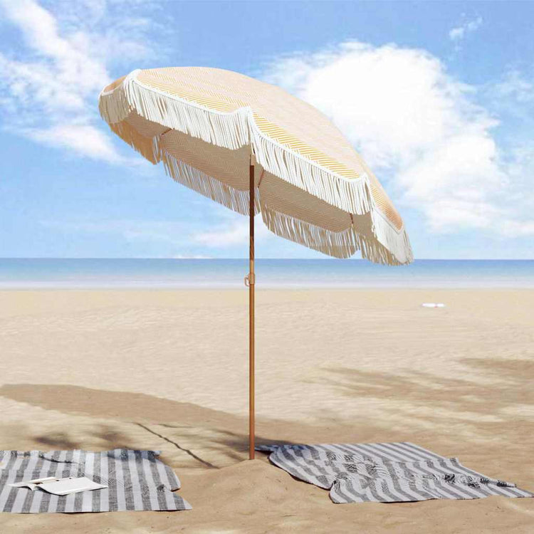 Vidaxl strandparasol 160 x 160 x 196 cm polyester en staal rond