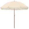 Vidaxl strandparasol geel en wit 205 x 205 x 210 cm polyester en staal