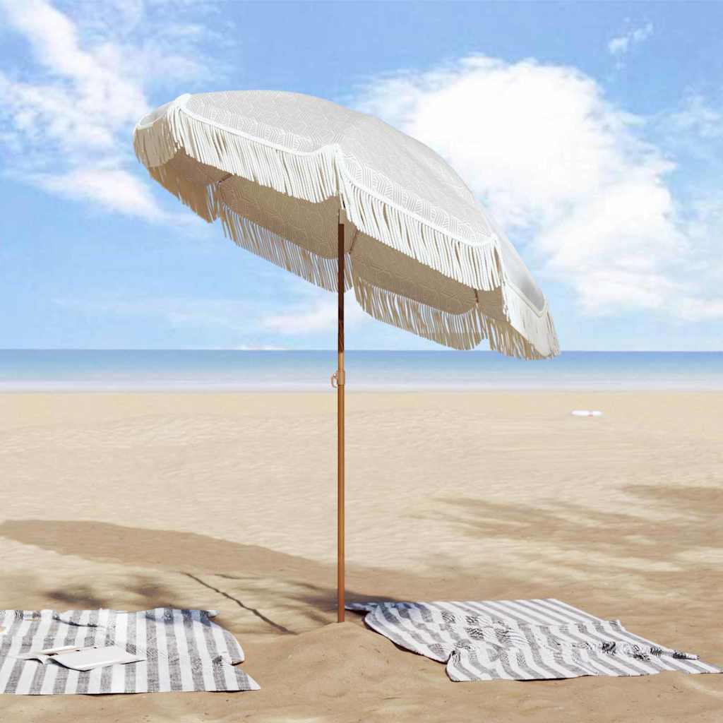 Vidaxl strandparasol 160 x 160 x 196 cm polyester en staal rond