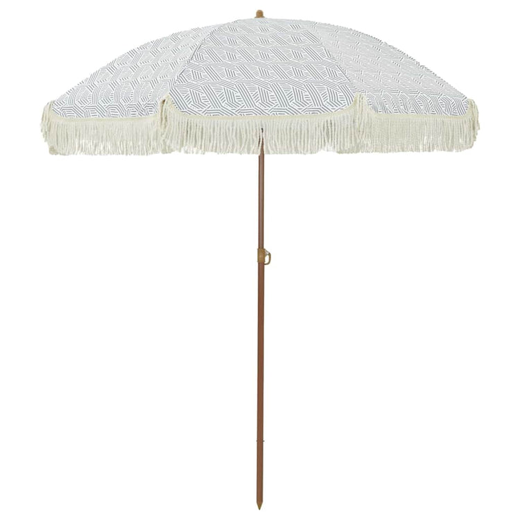 Vidaxl strandparasol 160 x 160 x 196 cm polyester en staal rond