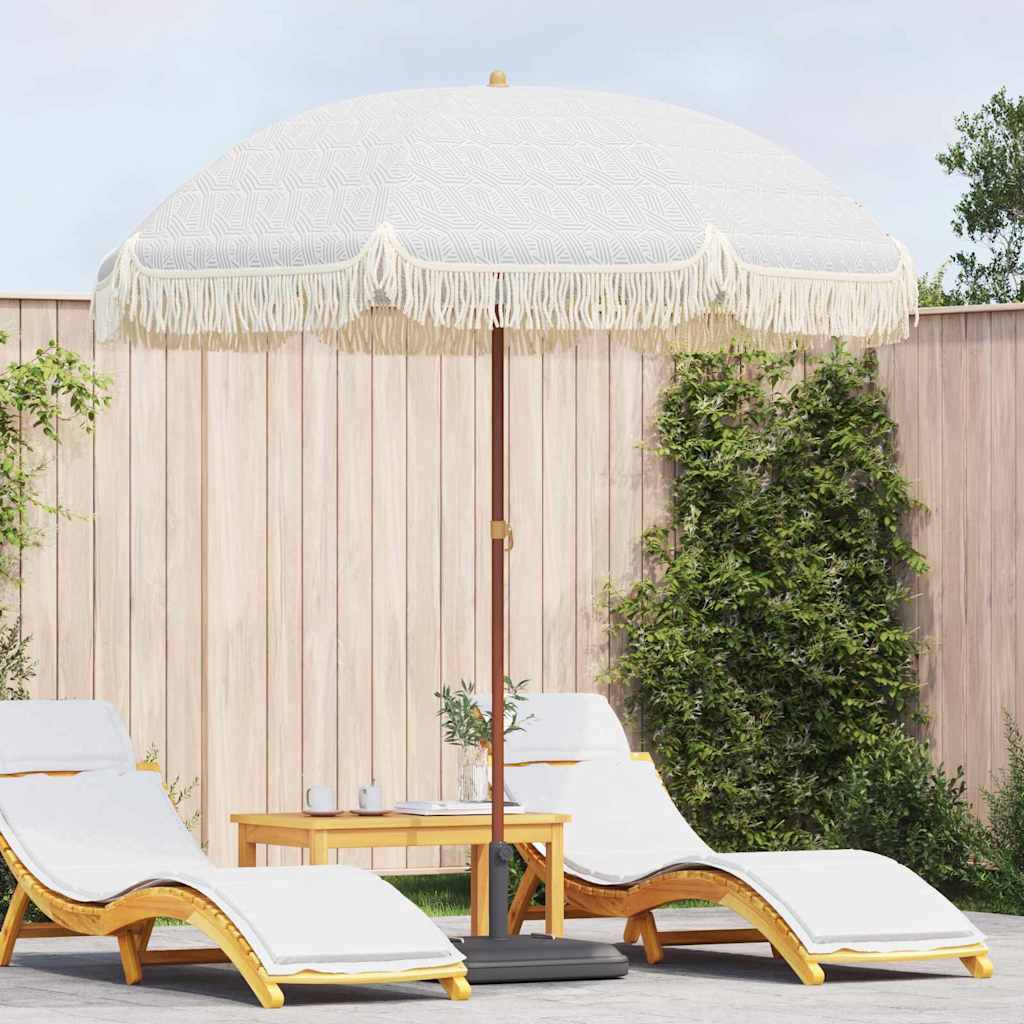 Vidaxl strandparasol 205 x 205 x 210 cm polyester en staal rond
