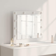 Vidaxl schmink spiegel wit 60 x 55 x 18 cm glas en hout met kunststof - afbeelding 1