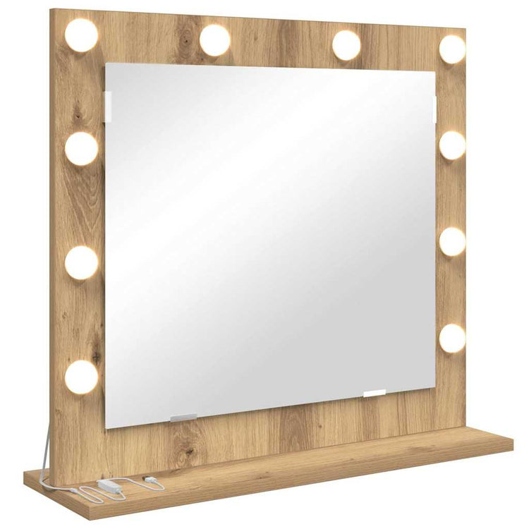 Vidaxl schmink spiegel artisan eiken 60 x 55 x 18 cm rechthoekig