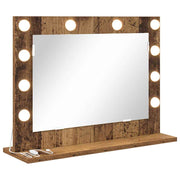 Vidaxl schmink spiegel oudhout 60 x 45 x 18 cm rechthoekig - afbeelding 2