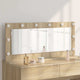 Vidaxl schmink spiegel sonoma eiken 100 x 45 x 18 cm rechthoekig