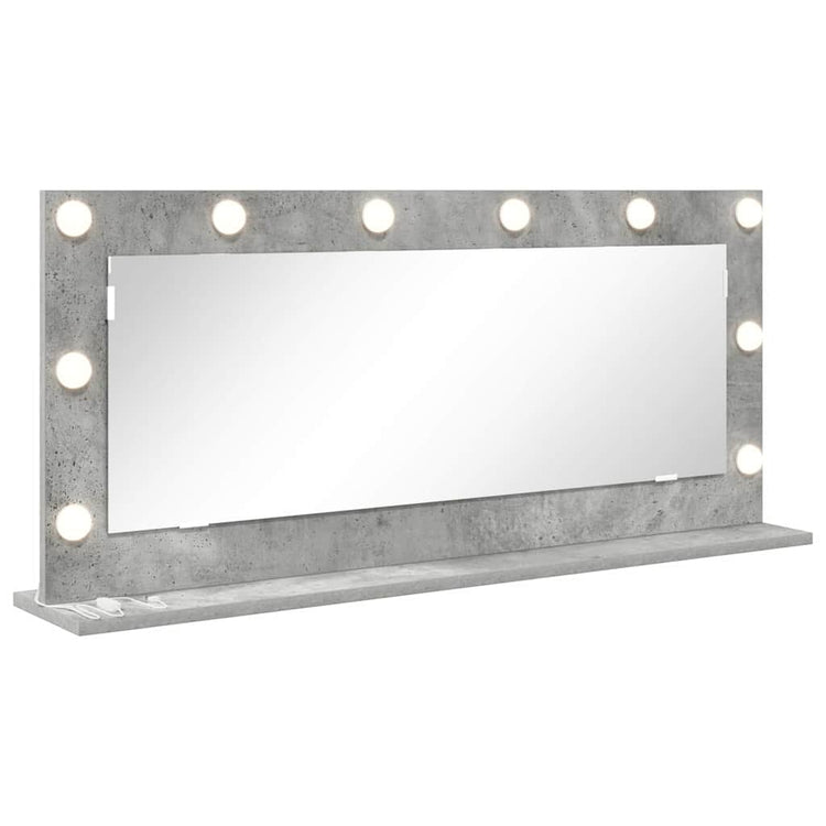 Vidaxl schmink spiegel beton grijs 100 x 45 x 18 cm rechthoekig