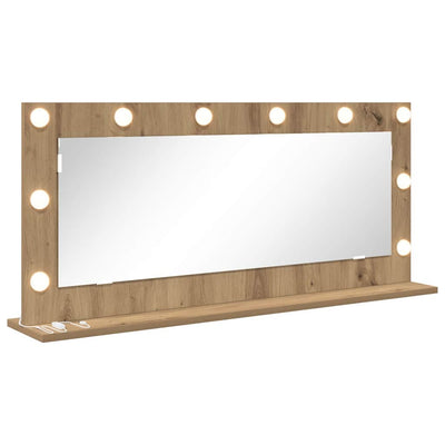 Vidaxl schmink spiegel artisan eiken 100 x 45 x 18 cm rechthoekig