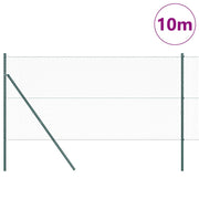 Vidaxl zeshoekig gaashek met grondbevestiging 10 x 1 m groen mesh - afbeelding 3