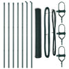 Vidaxl afrasteringspaal groen 10 x 1,2 m (25 mm gaas) staal en pvc